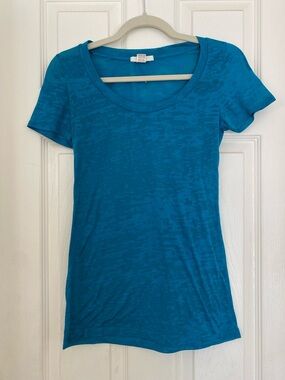 Everyday Scoop Neck Short Sleeve Tee - Teal